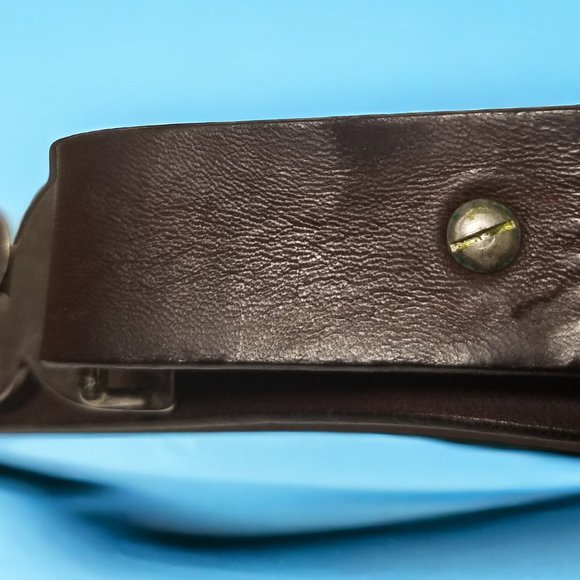 90s D&G Dolce & Gabbana Ladies Silver Metal Belt Buckle Genuine Leather S-8.5 - Picture 8 of 11